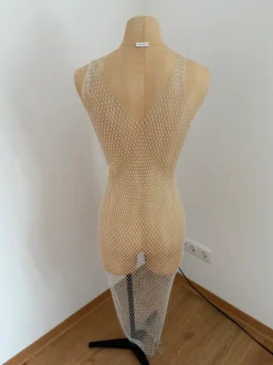 Perlen-Netzkleid / Beach Cover Up in Weiß