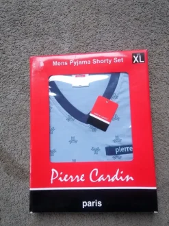 Pierre Cardin Herren-Pyjama-Set in Blau, Shortly Set