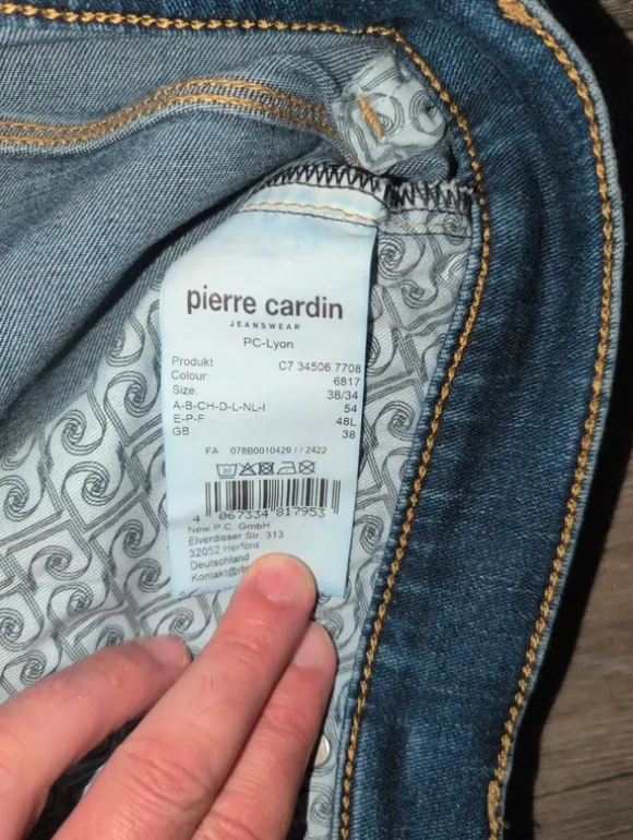 Pierre Cardin Jeans W38L34 neu
