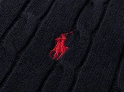 Polo Ralph Lauren Cable Knit Pullover schwarz Größe S Baumwolle Classic Fit