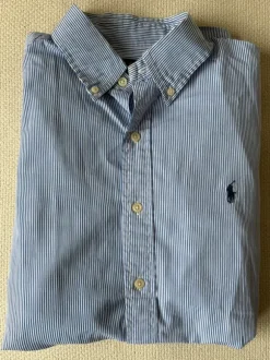 Polo Ralph Lauren Hemd Slim Fit M/ blau/weiss gestreift