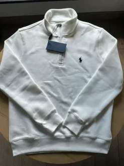 Pull quart de zip en maille doublé Ralph Lauren