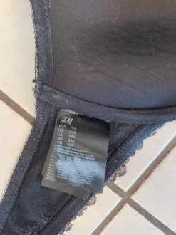 Push-up BH mit Spitze, Schwarz/Weiß, Größe 75A