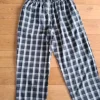 Pyjama - Hose Größe L Livergy blau weiß karriert