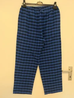 Pyjama Hose blau kariert