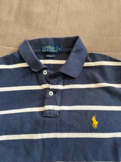 Ralph Lauren Poloshirt M Blau Weiß Gelb