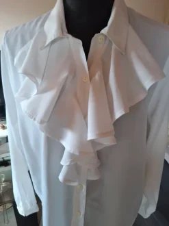 Romantische Rüschenbluse Vintage Look | Gr. L (40/42)