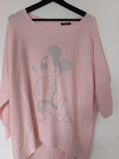 Rosa Pullover mit Applikation zur verkaufen
