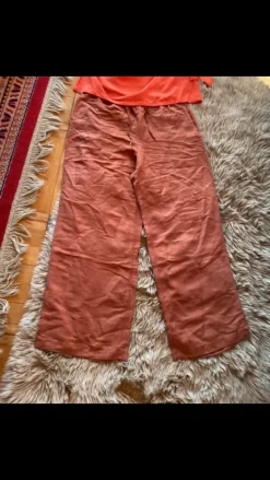 Rostbraune Leinen Hose M/L von H&M