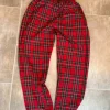 Rote Pyjamahose in Größe S/M