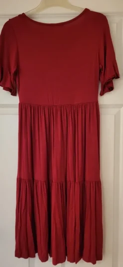 rotes Schwangerschafts-und Stillkleid der Marke Smallshow (S)