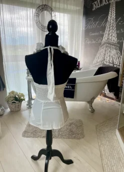 Rüschenbluse Neckholder weiß Gr.S