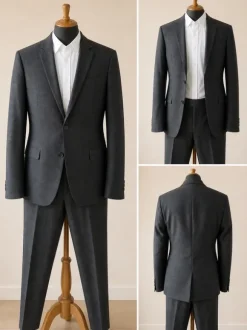 Sandro Suit Size 46 Dark Grey – Worn Once