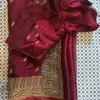 Saree indien bordeaux