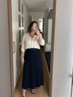 Schicker Plisseerock H&M dunkelblau L
