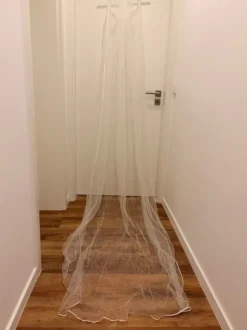 Schleier zum Stecken mit Saum