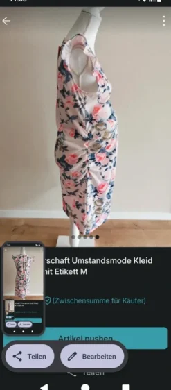 Schwangerschaft Kleid Umstandskleid neu floral