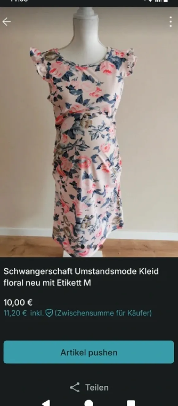 Schwangerschaft Kleid Umstandskleid neu floral