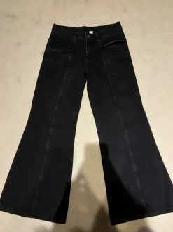 Schwarze Wide-Leg-Jeans von H&M