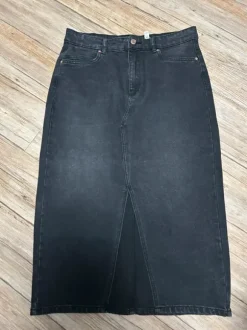Schwarzer Jeans Rock