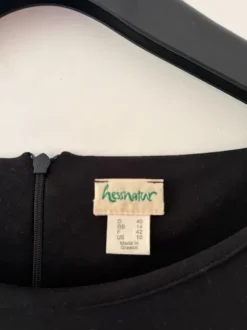 Schwarzes Biobaumwoll Kleid Langarm hessnatur