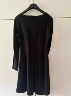 Schwarzes Biobaumwoll Kleid Langarm hessnatur
