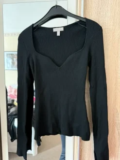 Schwarzes langarm Oberteil von H&M