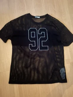 Schwarzes Mesh T-Shirt
