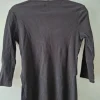 Schwarzes Rippstrick-Stillshirt / Umstandsshirt