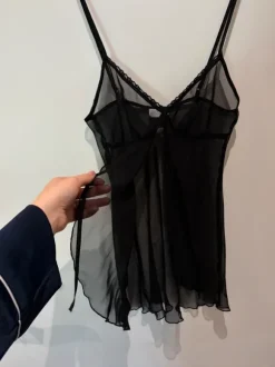 Schwarzes, transparentes Top / Nachthemd von La Senza