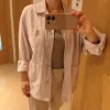 Süße Jeansjacke in Flieder/ Rosa