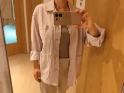 Süße Jeansjacke in Flieder/ Rosa