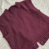 Süßes Coquette Oberteil zum Knöpfen Cardigan dunkelrot