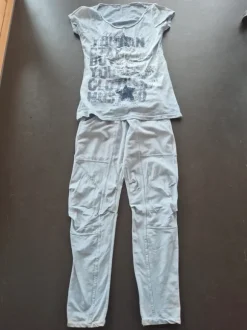 Set Sweathose T-Shirt hellblau Italiensche Mode