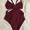 SHEIN one-piece burgundy bikini, size M / 38