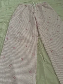 SHEIN Pyjama Hose rosa mit Schleife M