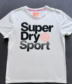 Shirt, Super Dry Sport, weiß mit Print, Größe XL