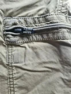 s.Oliver Cargo Shorts Khaki Herren W30 M PLEK Loose Fit Sommer Hose Baumwolle
