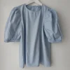 Sommerliche edc Bluse mit Puffärmeln Gr. S