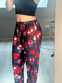 spiderman hallo kitty pyjama hose schlafanzug