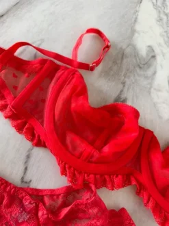 Spitze Dessous Set 3teilig Bh 75D S wie Neu