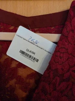 Spitzen Dirndlbluse Dunkelrot