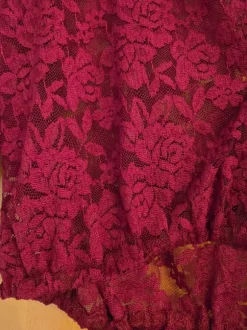 Spitzen Dirndlbluse Dunkelrot