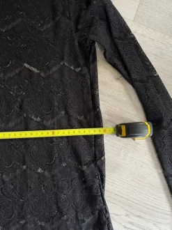 Spitzen Oberteil langarm schwarz