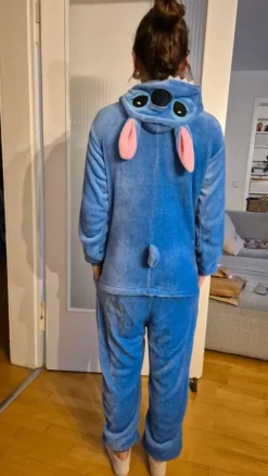 Stitch Kuschel Anzug, Schlafanzug, blau