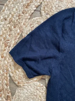 Strick Tshirt marineblau
