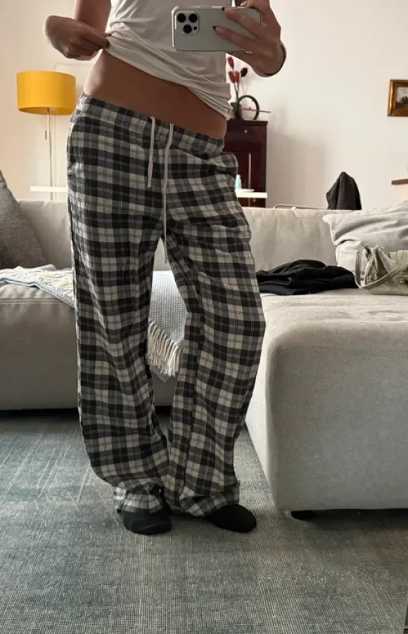 stylische schlafanzughose im caro style
