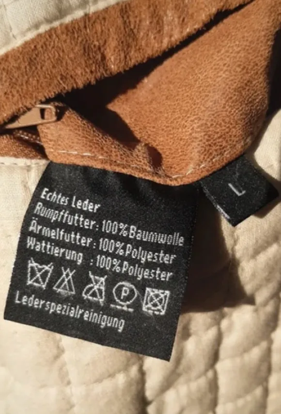 Suede leren jasen L.