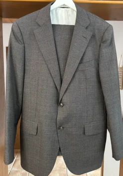 Suitsupply Anzug kariertes Braun Gr. 52, Lana