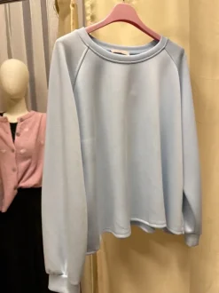 Sweatshirt hellblau in butterstoff Neu